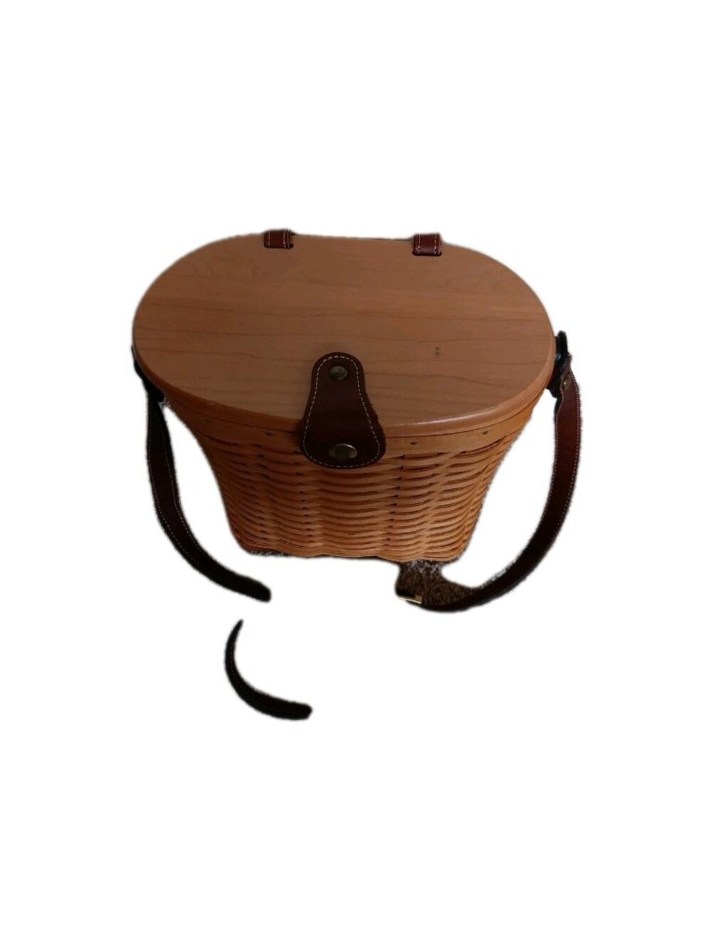Longaberger 2000 Country Estate Large Saddlebrook Basket Purse Vintage - Picture 2 of 15
